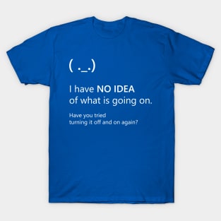 Blue screen shirt store